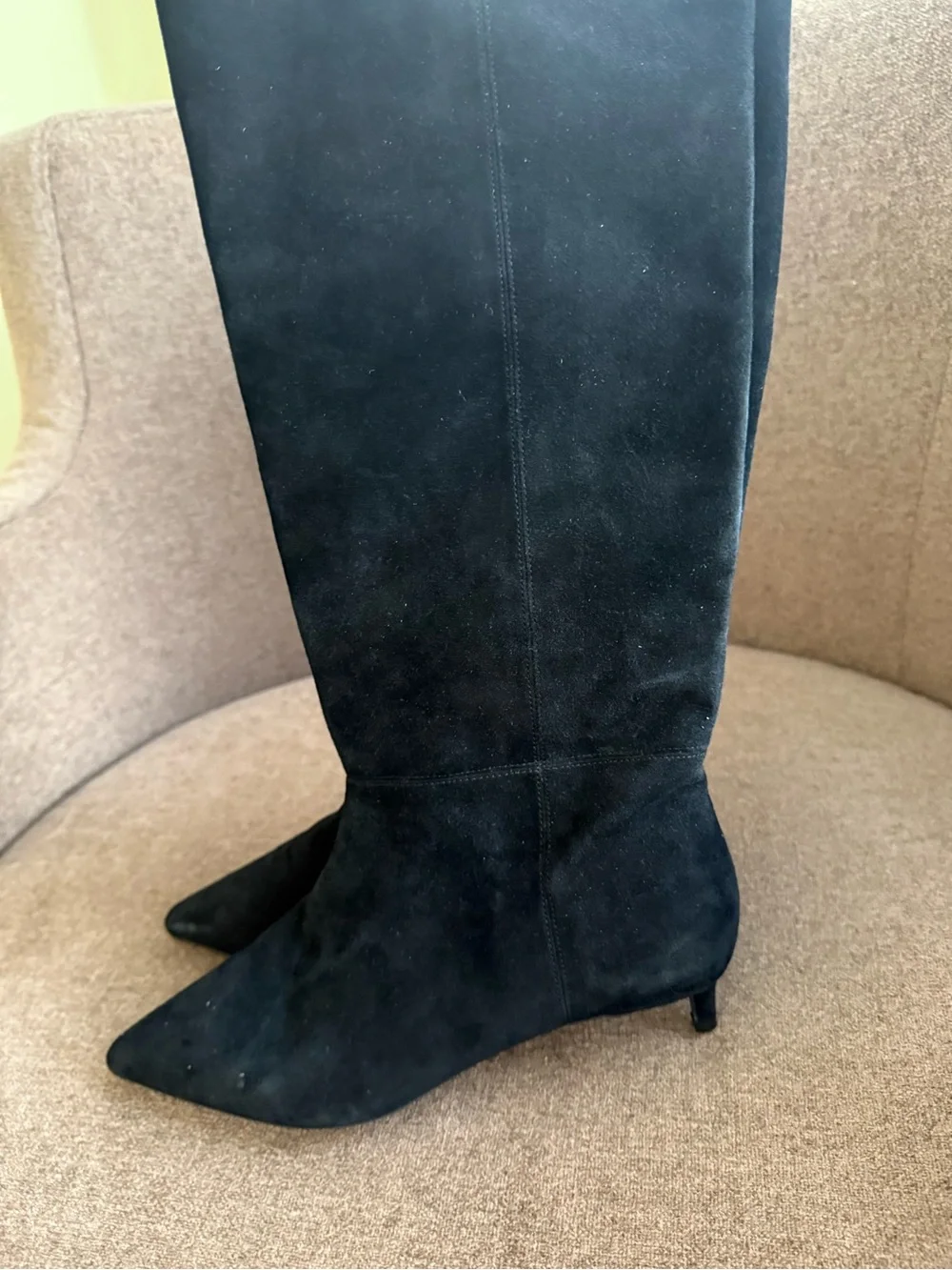Cole Haan Black Over-the-Knee Suede Boots